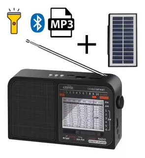 Radio Am Fm Portatil No Pilas Solar Recargable Bluetooth