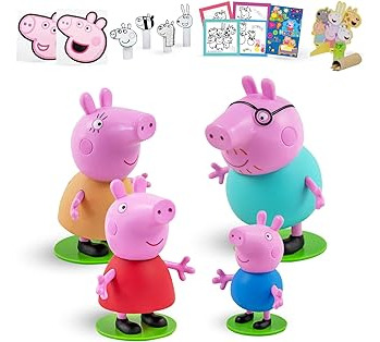 Luppa, Peppa Pig Juguetes, 4 Figuritas De Peppa Pig + Set De