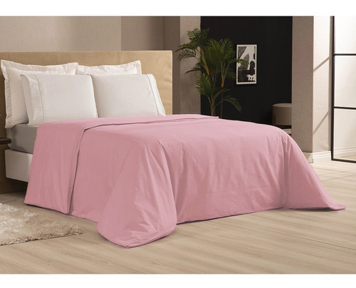 Capa De Edredom King Duvet Zíper 2,50 X 2,70 400 Fios Luxo Cor Rosa