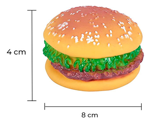 Juguete Chillón Para Perro Hamburguesa Huppy De Goma Dog Juguete Divertido Juguete Para Mascotas Sonido Hamburguesa En Forma De Comida Chirriante Cachorro Perro Juguetes Suministros Juguetes De