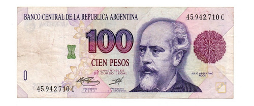 Billete Argentina 100 Pesos Convertibles 1º Dis Bot 3082 Mb-