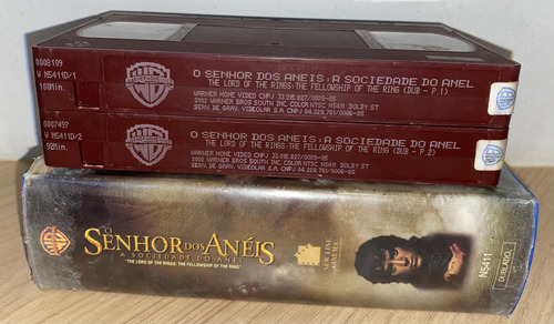 Vhs Duplo O Senhor Dos Anéis A Sociedade Do Anel - Dublado (Usado)