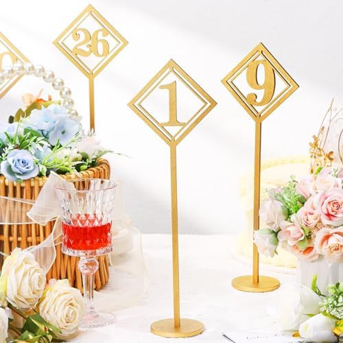 30 Números De Mesa De Madera Para Recepción De Boda, Números
