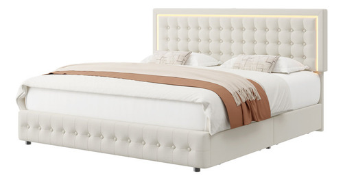 Base De Cama Matrimonial C/puerto Usb & 2 Cajones Gamapache
