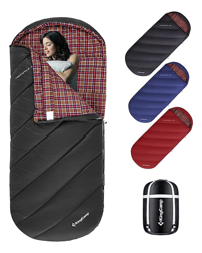 Kingcamp Camping Sleeping Bag- Xl Con Capucha, Extra Alto Bi