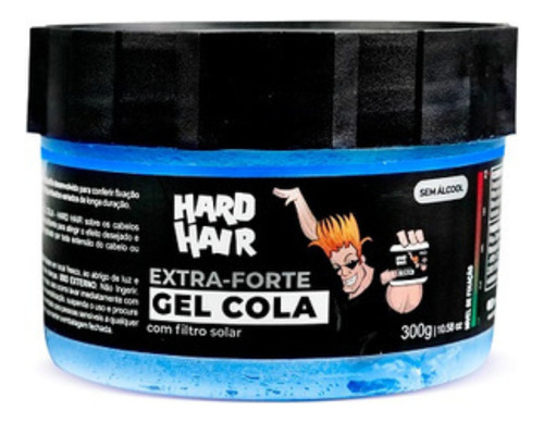 Gel Cola Capilar Extra Forte Hard Hair Azul 300g