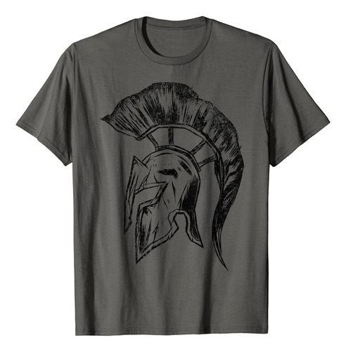 Retro Vintage Spartan Casco Guerrero Trojan Warrior Polera