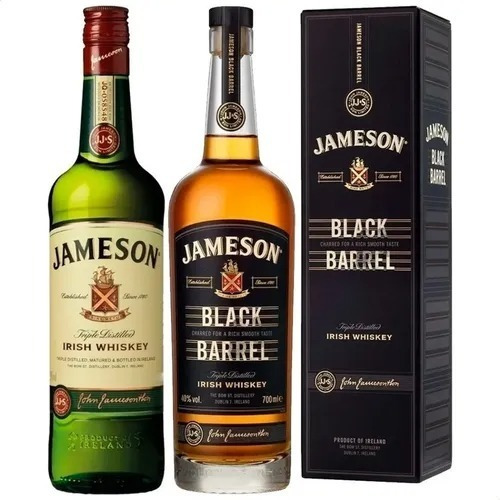 Whisky Jameson Irlandes Triple Destilado + Black Barrel Caja
