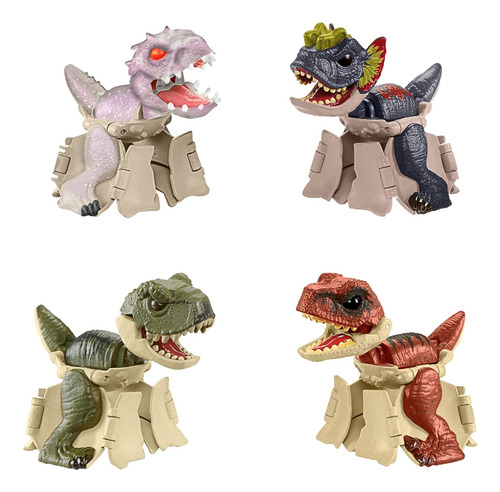 Jurassic World Hidden Hatchers Set X 4 Indominus T Rex Y Más