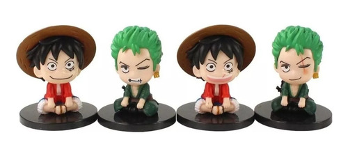 Imagen 3 de 4 de Una Figura One Piece Sentado 7cm