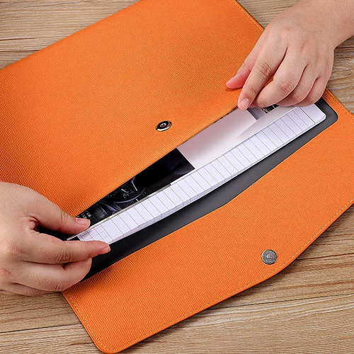 Carpeta A4 De Piel Y1pu Con Soporte Para Documentos, Imperme