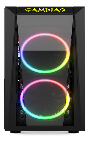 Gabinete Gamer Gamdias Talos E1 Rgb s/ fans Vidro