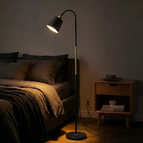 Luminária De Chão Pedestal De Piso Abajur Articulada Flexive