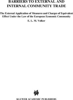 Libro Barriers To External And Internal Community Trade -...