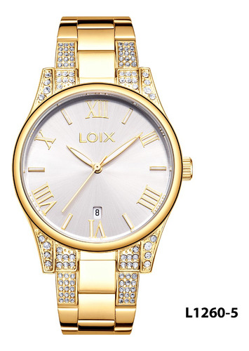 Reloj Mujer Loix® L1260-5 Dorado Con Tablero Dorado
