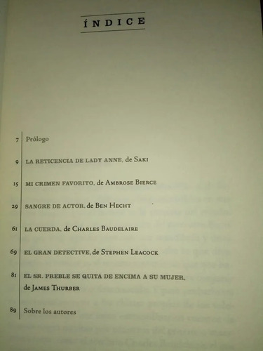 Sangre De Actor Y Relatos De Humor Negro Baudelaire, Saki