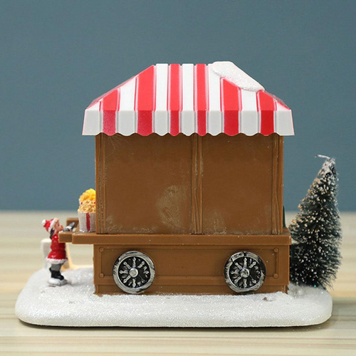 Resina Navidad Casa De Nieve Led Ilumina Tu Pueblo Navideño
