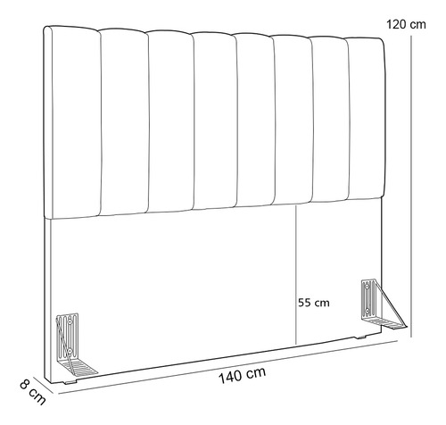 Kit Cabeceira Box 140 Cm Calçadeira Dália Couríssimo Camel