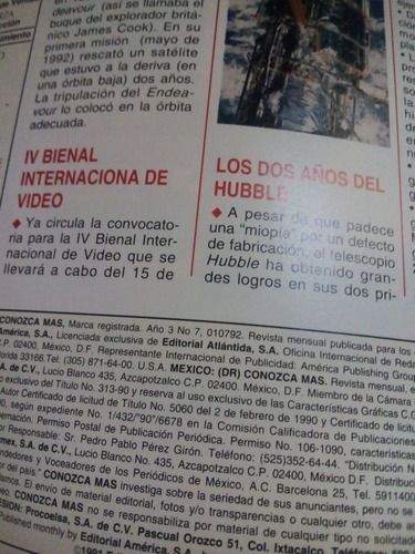 Revista Conozca Más Año 3 No. 7 1992 Este Si Es Un Ovni