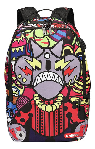 Uniker Mochila Escolar De Graffiti Para Niños Adolescentes, 