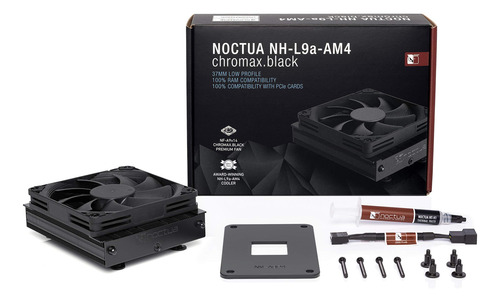 Enfriador De Cpu Noctua Nh-l9a-am4 Chromax.black De Perfil B