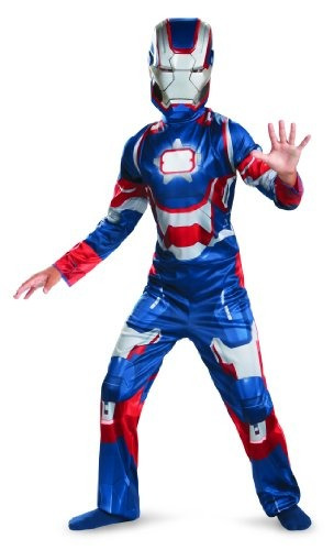 Man 3 Traje De Marvel Iron Patriot Niños Clásico, 10-12.