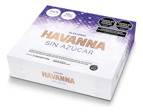 Alfajor Havanna Sin Azucar (caja De 9 Unidades)