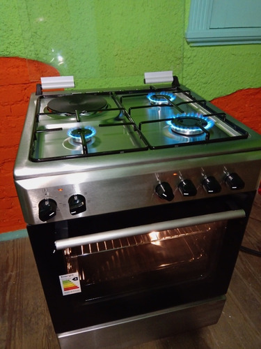 Cocina Combinada  Con Horno Electrico Con Turbina Flamante