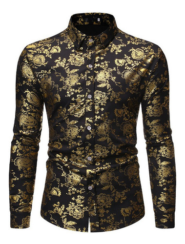 Camisa Elegante De Lujo Estampada Floreada For Hombre