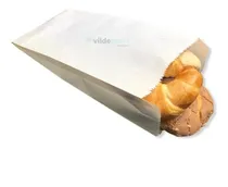 Comprar 100 Bolsas Papel Estraza Blanca 17.5x40cm No. 12 Panadería