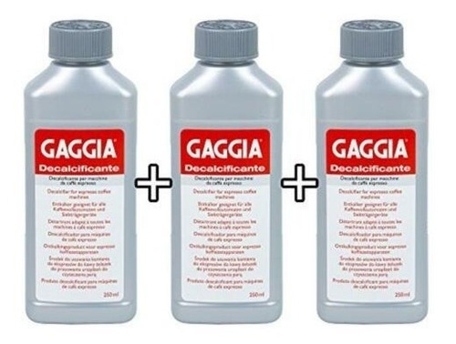 Gaggia Decalcifier Descaler Solution 250ml (3 Bottles)