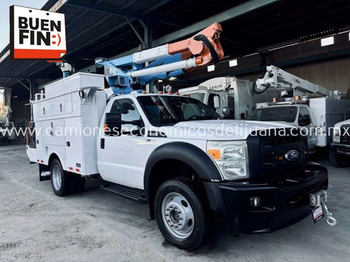 Camion 2011 Ford F550 Grua Canastilla 13 M Insulada 4x4