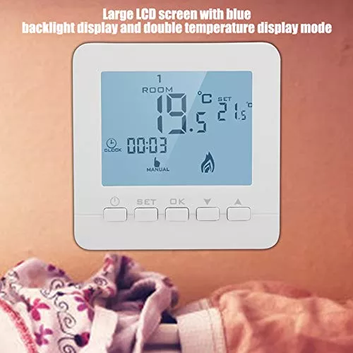 Termostato Digital Con Pantalla Lcd Grande, No Programable