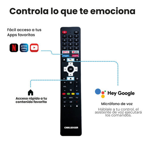 Imagen 4 de 5 de Televisor 43 Pulgadas Smart Android Ref. 43lo68 / Challenger
