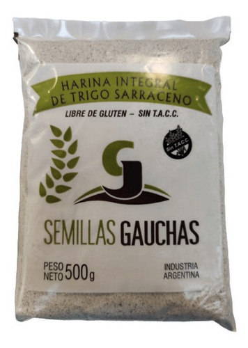 Harina Integral Trigo Sarraceno Semillas Gauchas 500g (4uni)