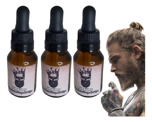 Aceite Para Estimular Incentivar El Crecimiento De Barba  X3