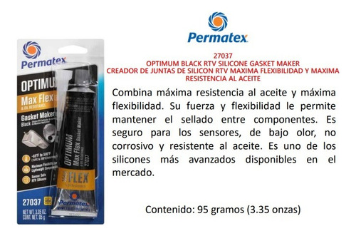 Optimum Black Permatex Rtv Silicone Gasket Maker