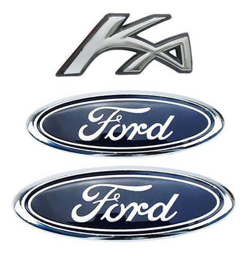 Imagem 1 de 5 de Kit 2 Emblemas Ford P/ Mala P/ Grade + Ka 02/07 + Brinde