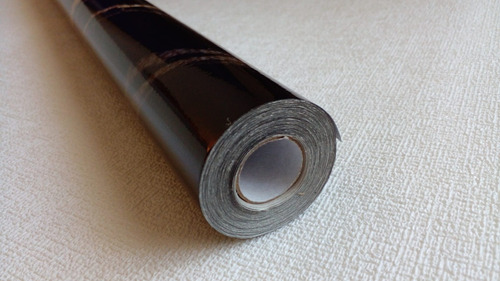 Imagen 5 de 7 de Papel Adhesivo Empapelar Marmol Portoro Negro Y Dorado 60cm
