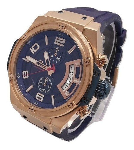 Reloj Time Force Hombre Tf5024mr-03 Azul Oro Rosa Original 