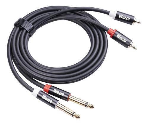 Wozzo Cable De Interconexión De Audio Estéreo Dual Ts A Rca