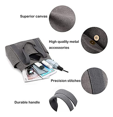 Bolsos De Mano De Lona Para Mujer Bolso De Hombro Informal R