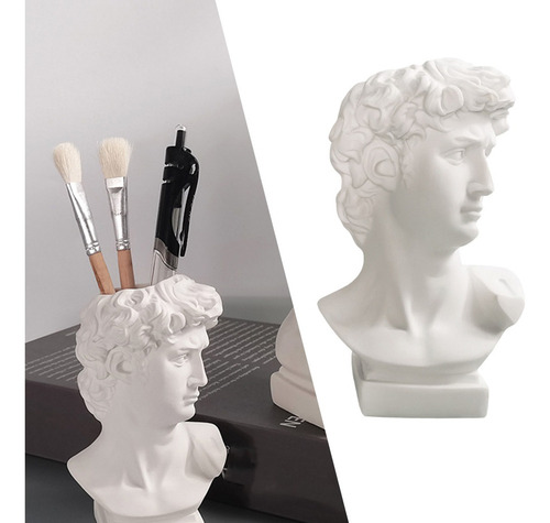 2 Juegos De Estatuas De Busto Griego De David, Maceta,