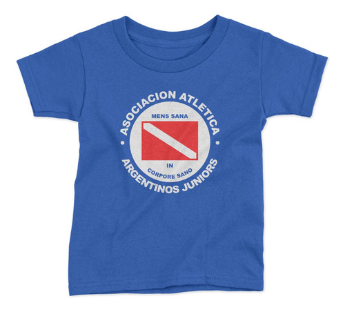 Remera Futbol Argentinos Juniors Escudo Pecho Azul Niño