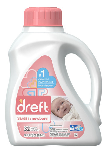 Dreft Detergente Concentrado Para Bebes 32ld 1,47lts