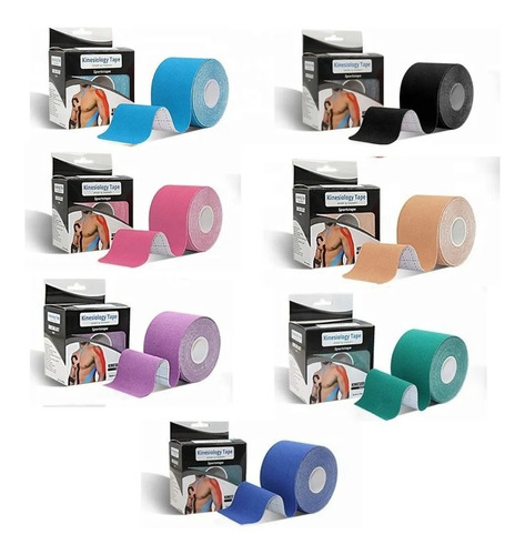 Cinta Kinesiotape Venda Taping 2 Rollos X 5 Metros C/u