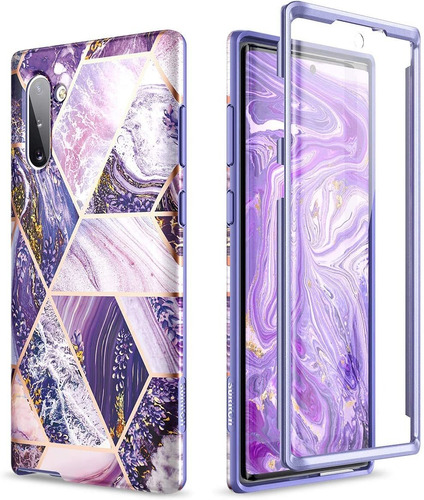 Funda Galaxy Note 10 Plus Suritch + Protector Purple