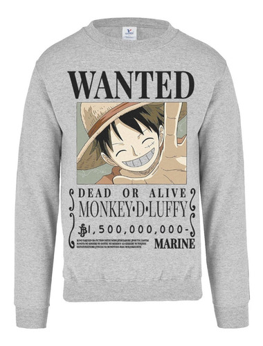 Sudadera Cartel Wanted Monkey D Luffy One Piece 1500