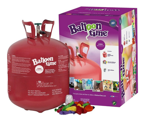 Helio Tanque Gas Para Inflar Bombas + 50 Globos Fiestas