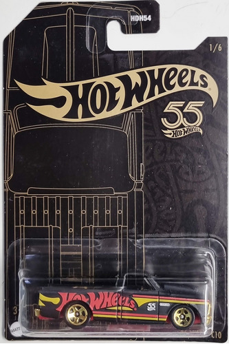 Hot Wheels ´67 Chevy C10 55th Anniversary Black And Yellow